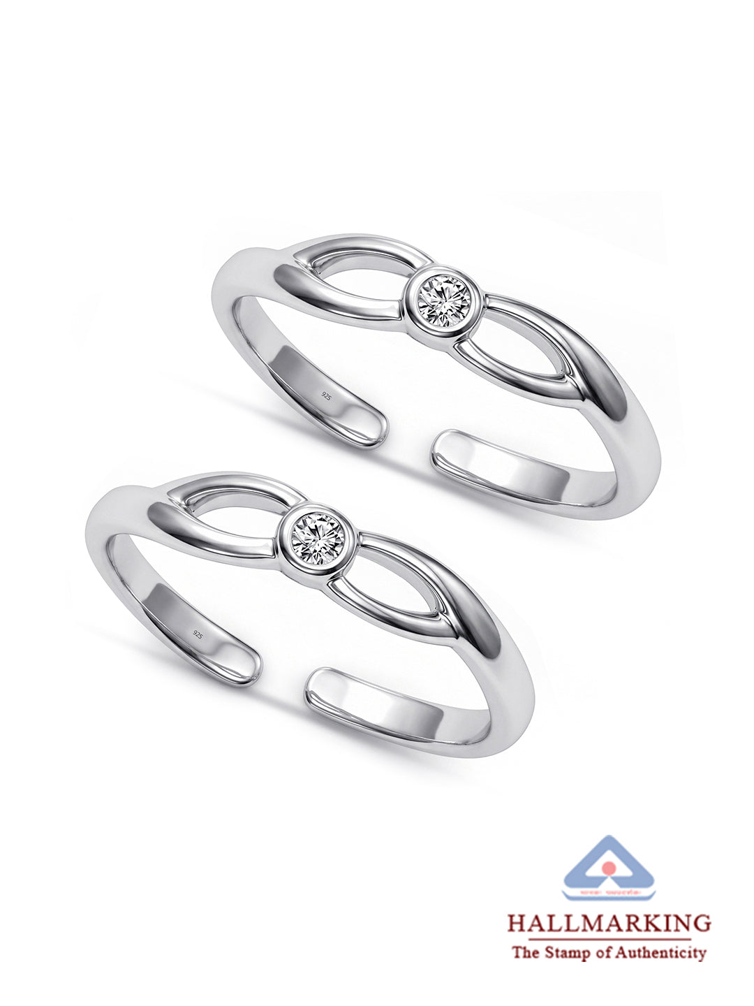 Silver Tide Toe Ring