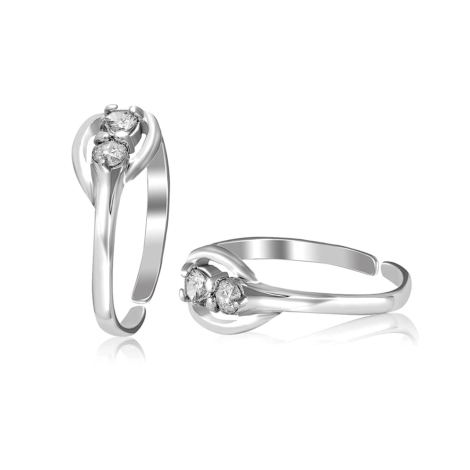 Buy 925 Sterling Silver CZ Beautiful Toe Ring for Women TrueSilver