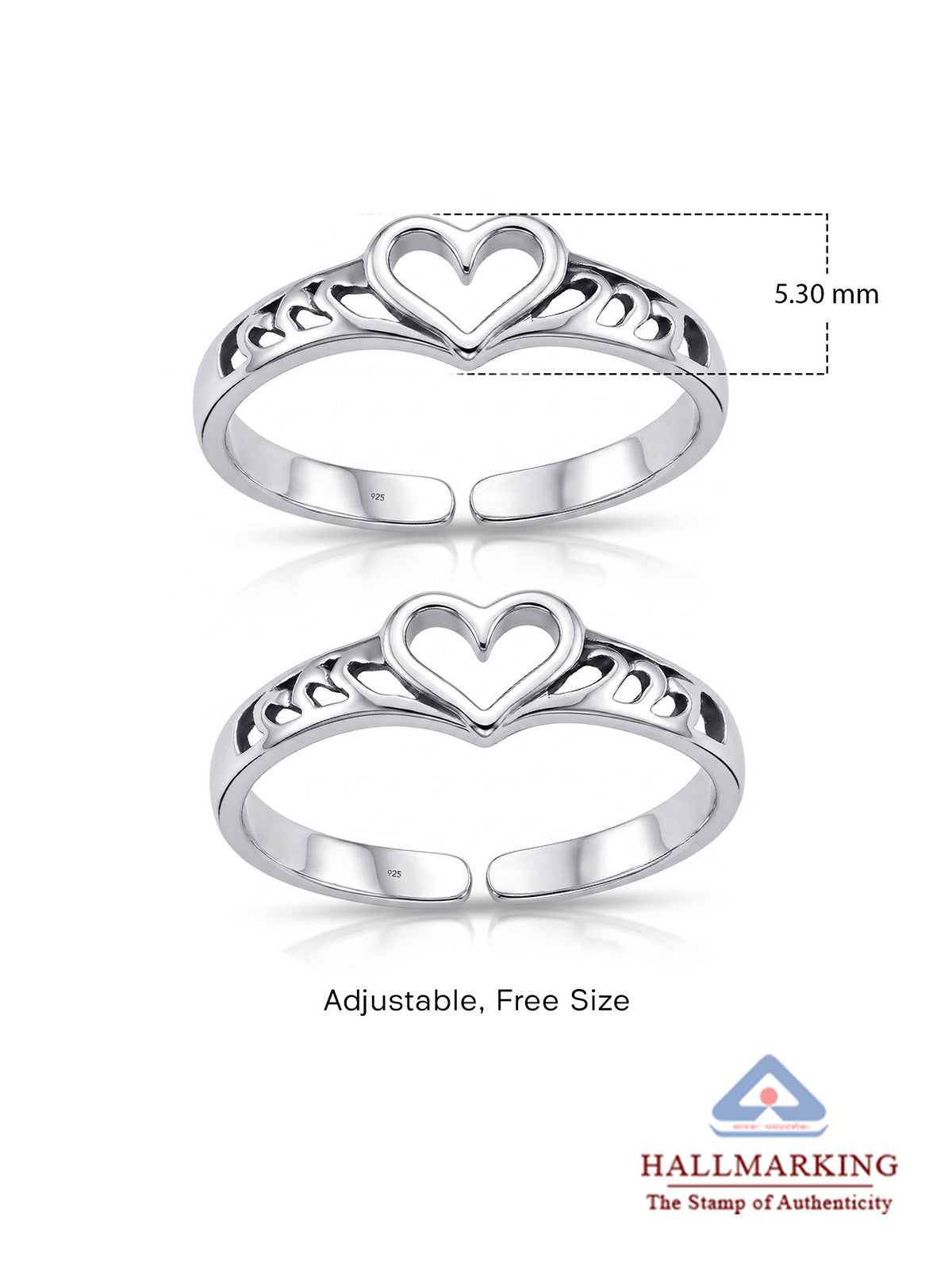 Antique Heart Toe Ring