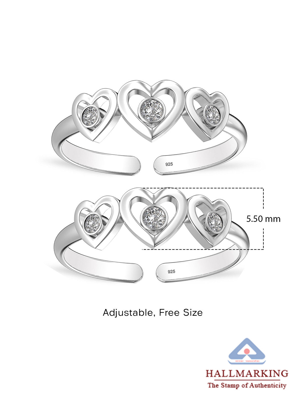 Silver Adjustable Toe Ring