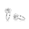 925 Sterling Silver Floral Toe Ring For Women
