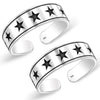 925 Sterling Silver Antique Oxidized Modern Fancy Adjustable Band Toe Ring for Women
