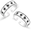 925 Sterling Silver Antique Oxidized Modern Fancy Adjustable Band Toe Ring for Women
