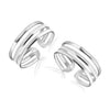 925 Sterling Silver Cut Work Toe Ring for Women