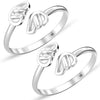925 Sterling Silver Adjustable Cutwork Toe Ring for Women