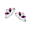 925 Sterling Silver Double Leaves Toe Ring for Women