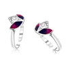 925 Sterling Silver Double Leaves Toe Ring for Women