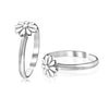 925 Sterling Silver Flower Design Toe Ring for Women