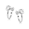 925 Sterling Silver Crossover Heart Toe Ring for Women