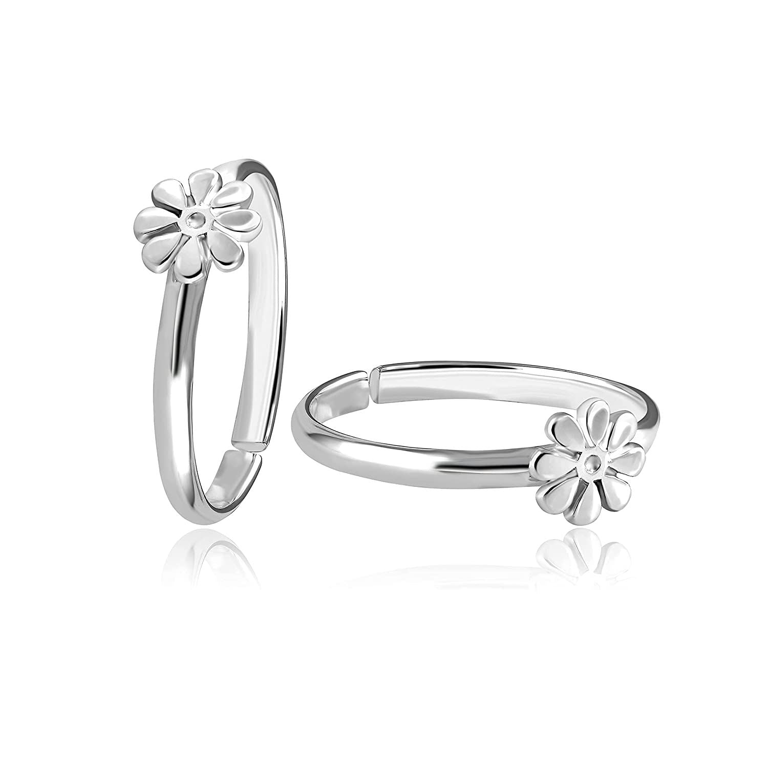 Flower Design Toe Ring