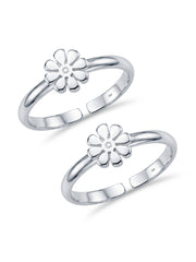 Flower Design Toe Ring