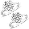 925 Sterling Silver Knot Floral Toerings for Women