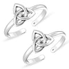 925 Sterling Silver Triangle Design Toe Ring for Women