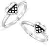 925 Sterling Silver Heart Antique Toe Ring for Women