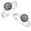 925 Sterling Silver Flower Toe Ring for Women