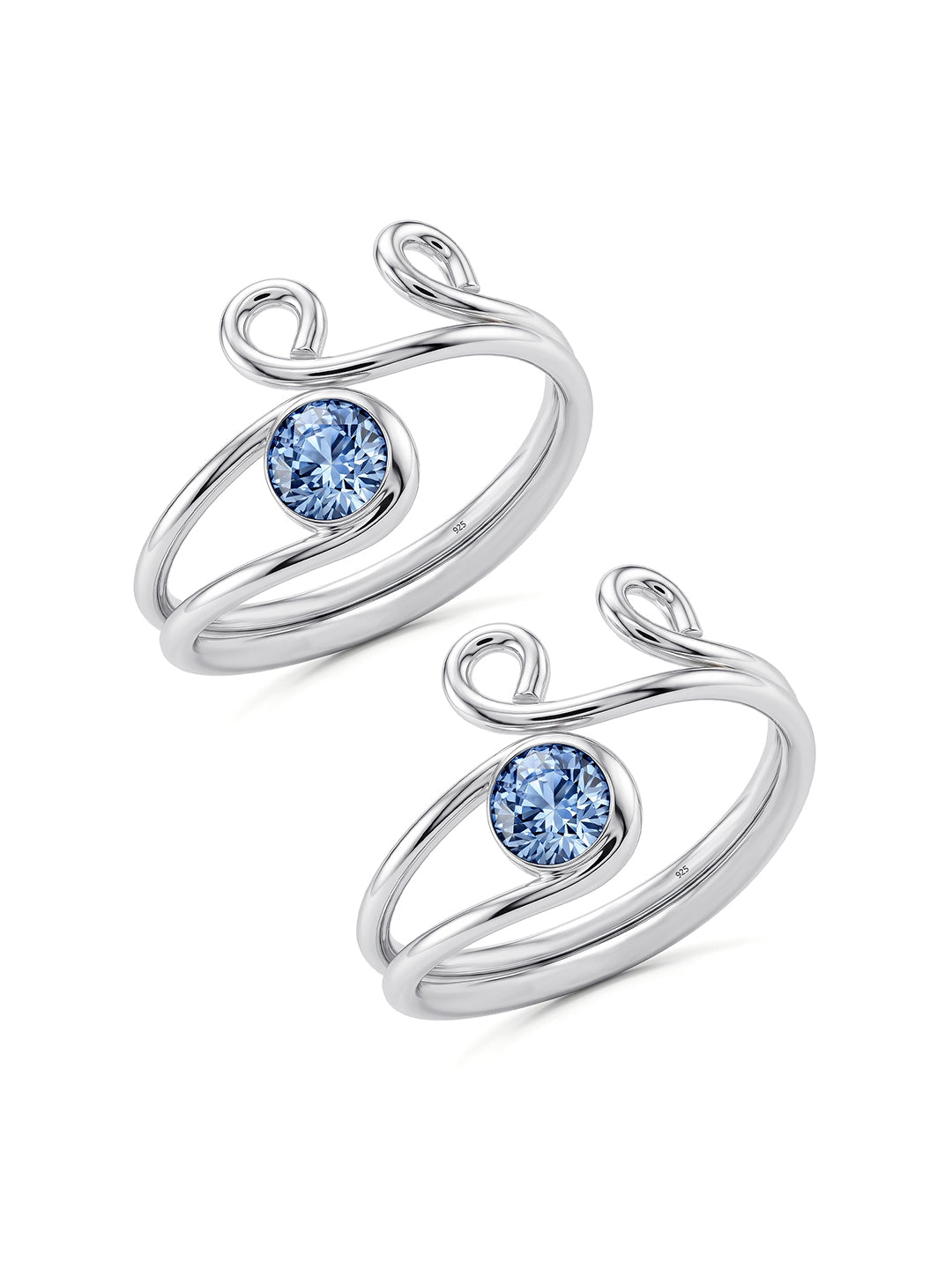 Blue Stone Toe Ring