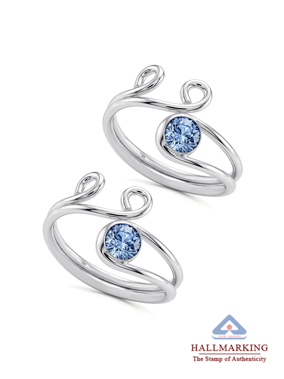 Blue Stone Toe Ring