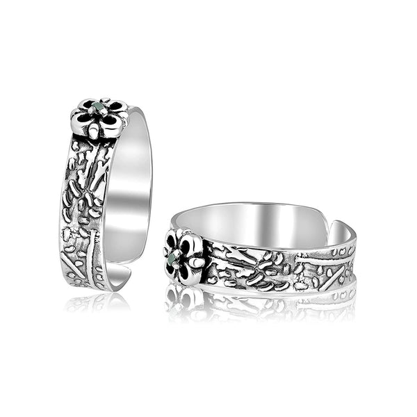 925 Sterling Silver Butterfly Antique Toe Ring For Women