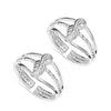 925 Sterling Silver Leaf Design Toe Ring for Women