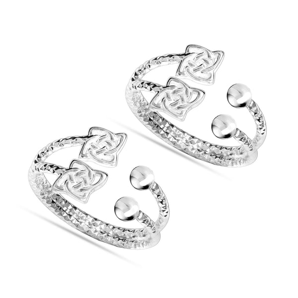 925 Sterling Silver Floral Toe Ring for Women