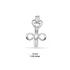 925 Sterling Silver Heart Design Toe Ring for Women