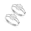 925 Sterling Silver Flower Toe Ring for Women