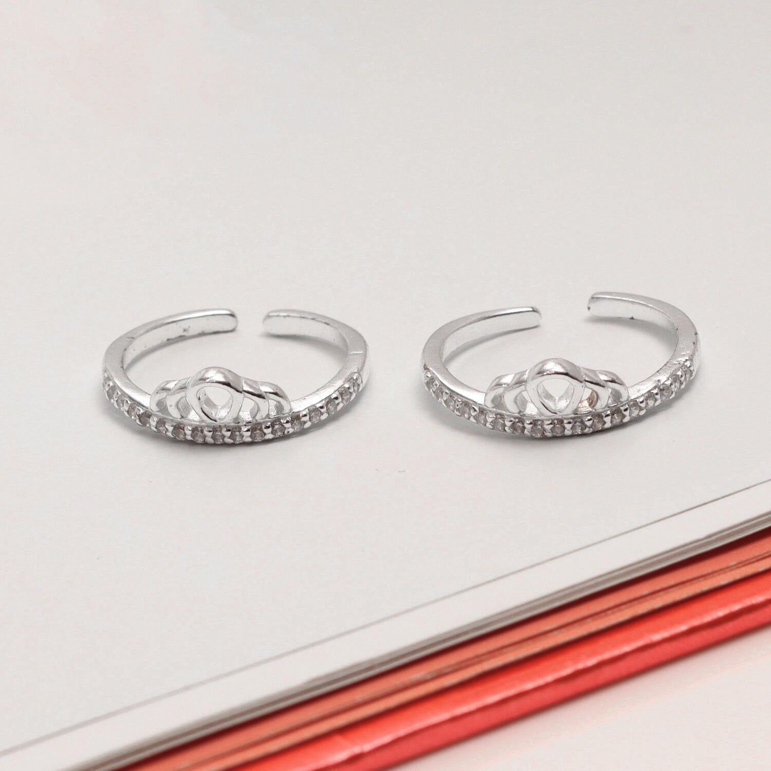 CZ Crown Toe Ring