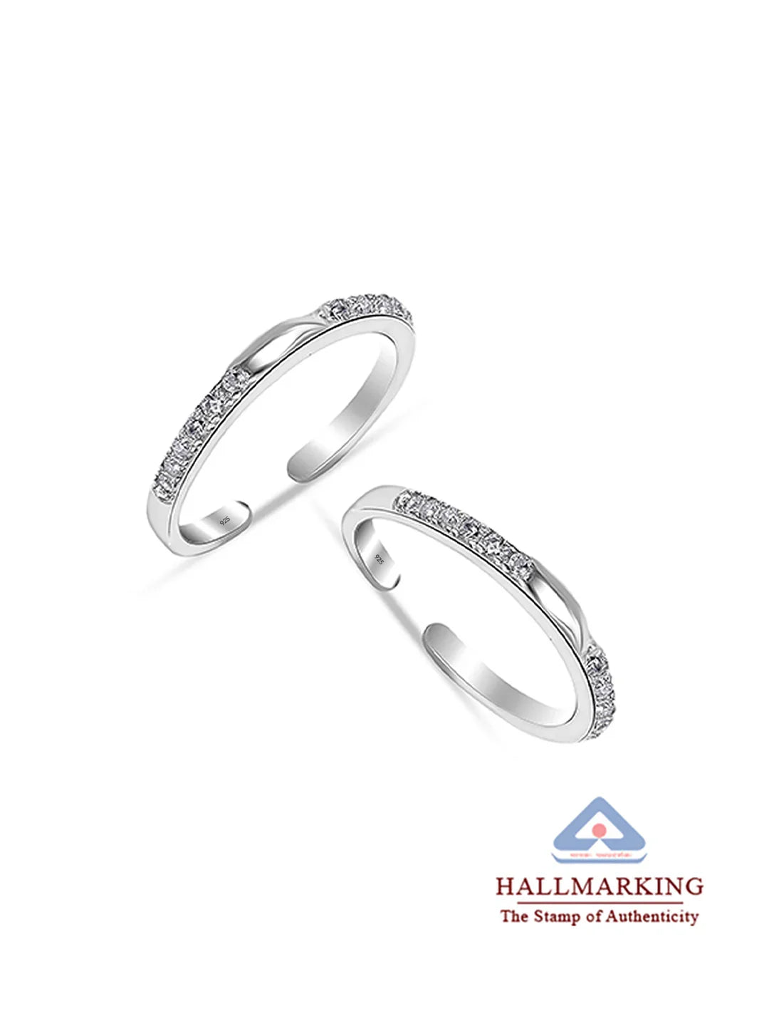 CZ Leaf Adjustable Toe Ring