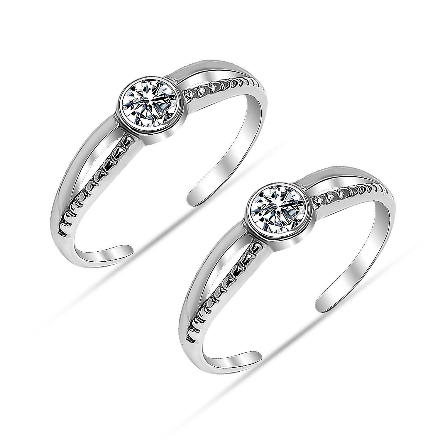 Rhodium Toe Ring