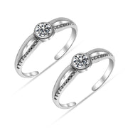 Rhodium Toe Ring
