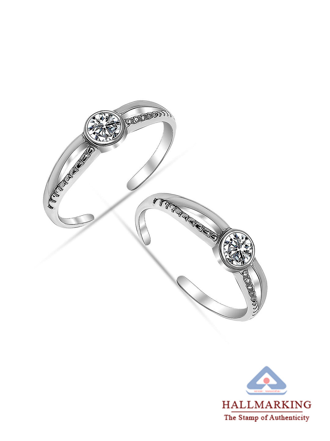 Rhodium Toe Ring