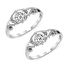 925 Sterling Silver Cubic Zirconia Crown Shape Adjustable Toe Ring for Women