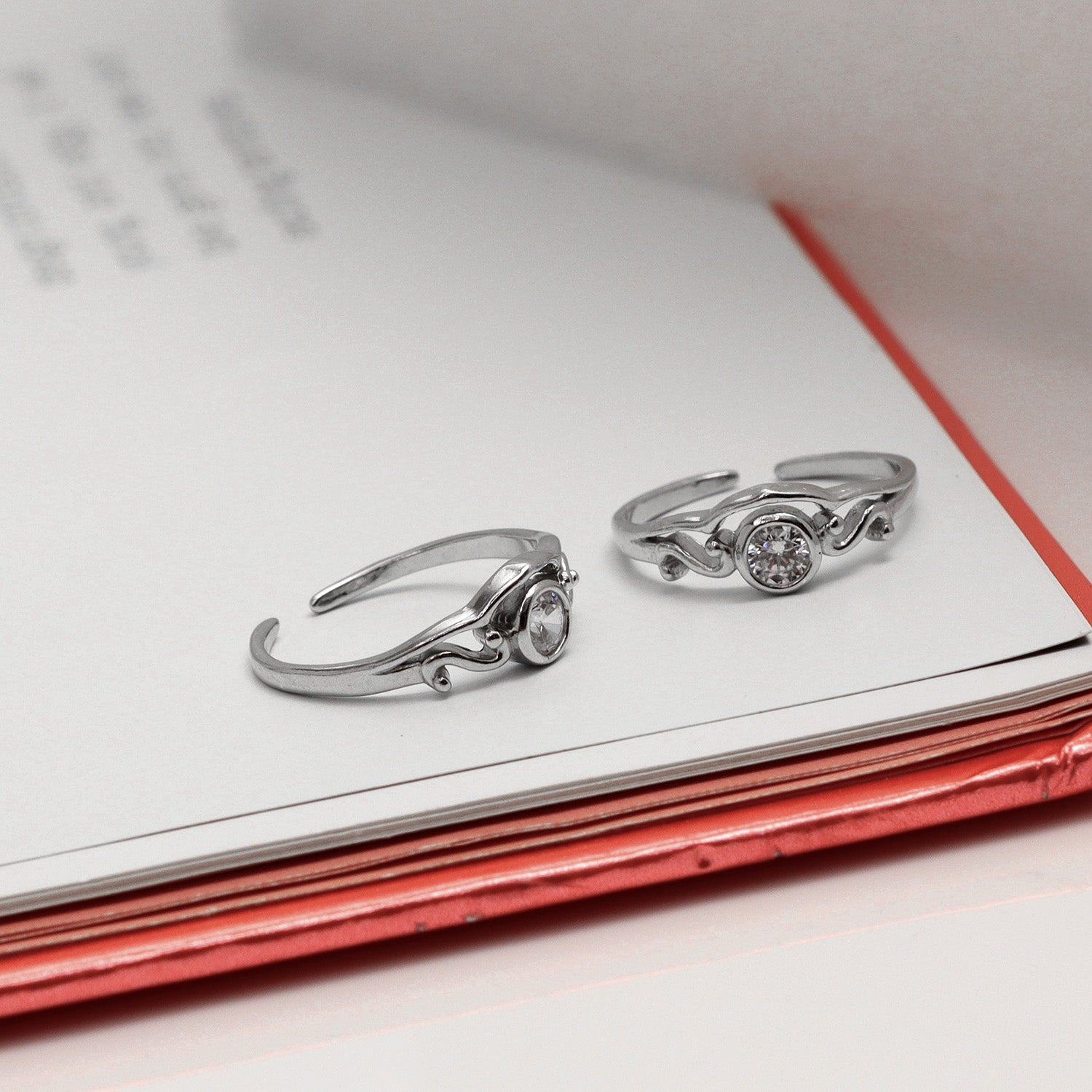 925 Sterling Silver Cubic Zirconia Crown Shape Adjustable Toe Ring for Women