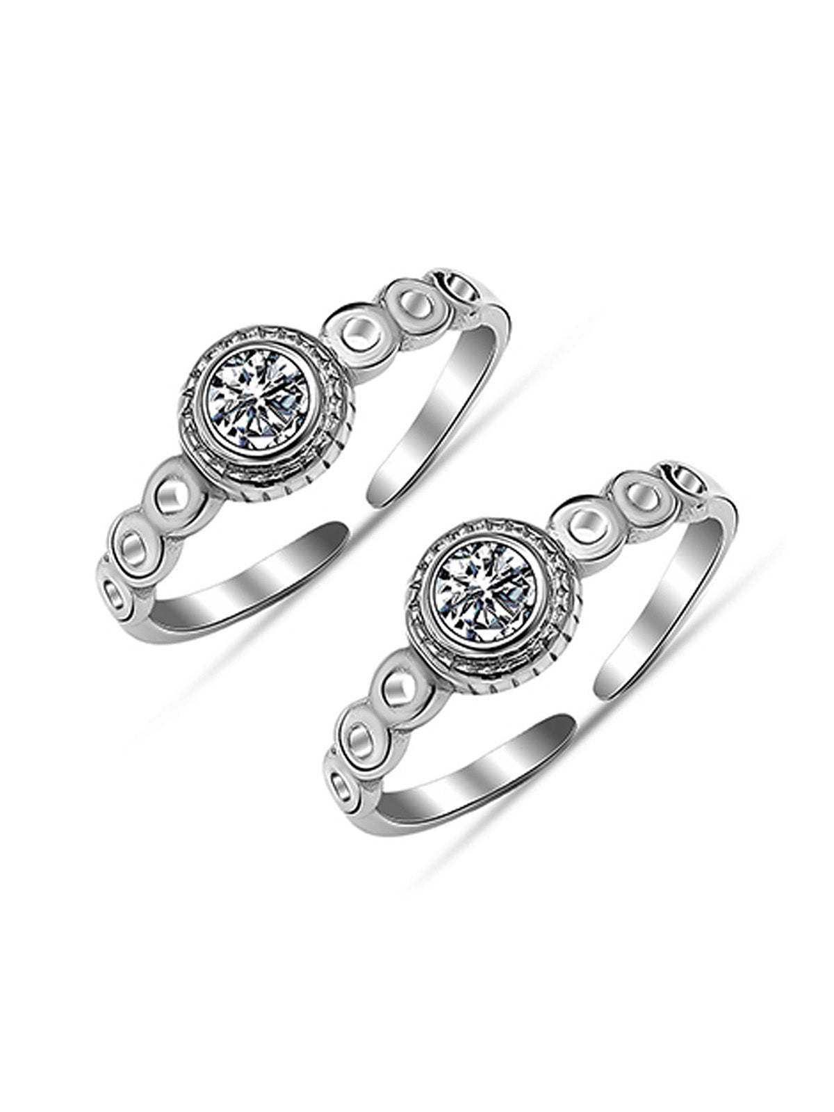 Coronetta CZ Halo Women's Toe Ring