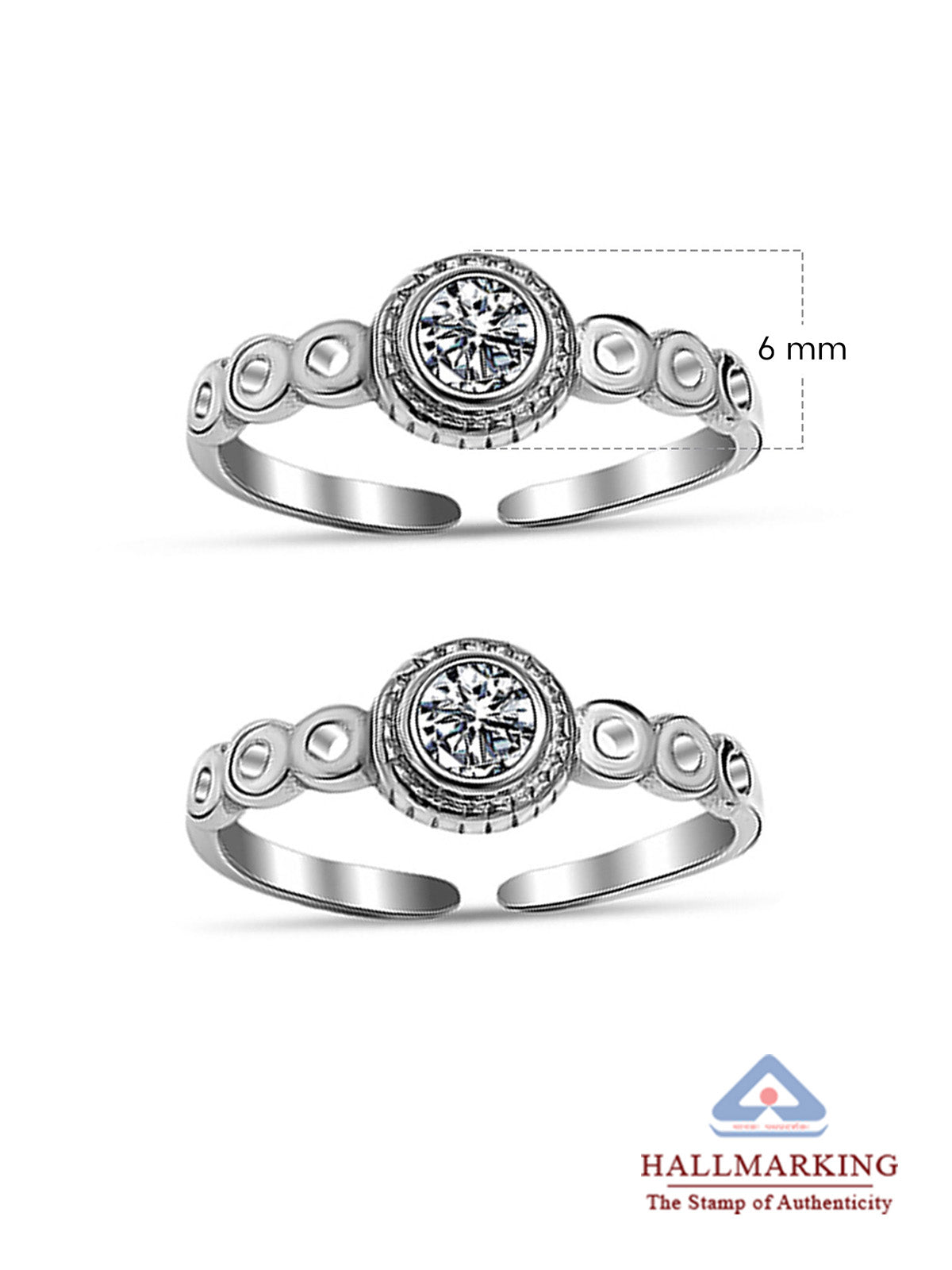 Coronetta CZ Halo Women's Toe Ring