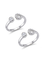 Celestia CZ Open Toe Ring