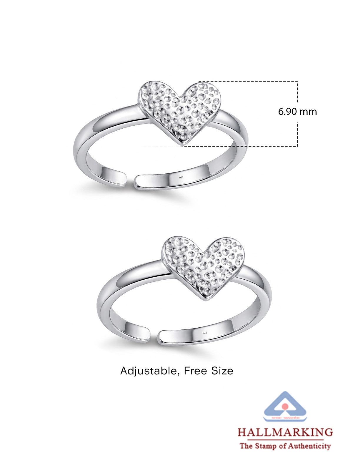 Amoura CZ Heart Toe Ring