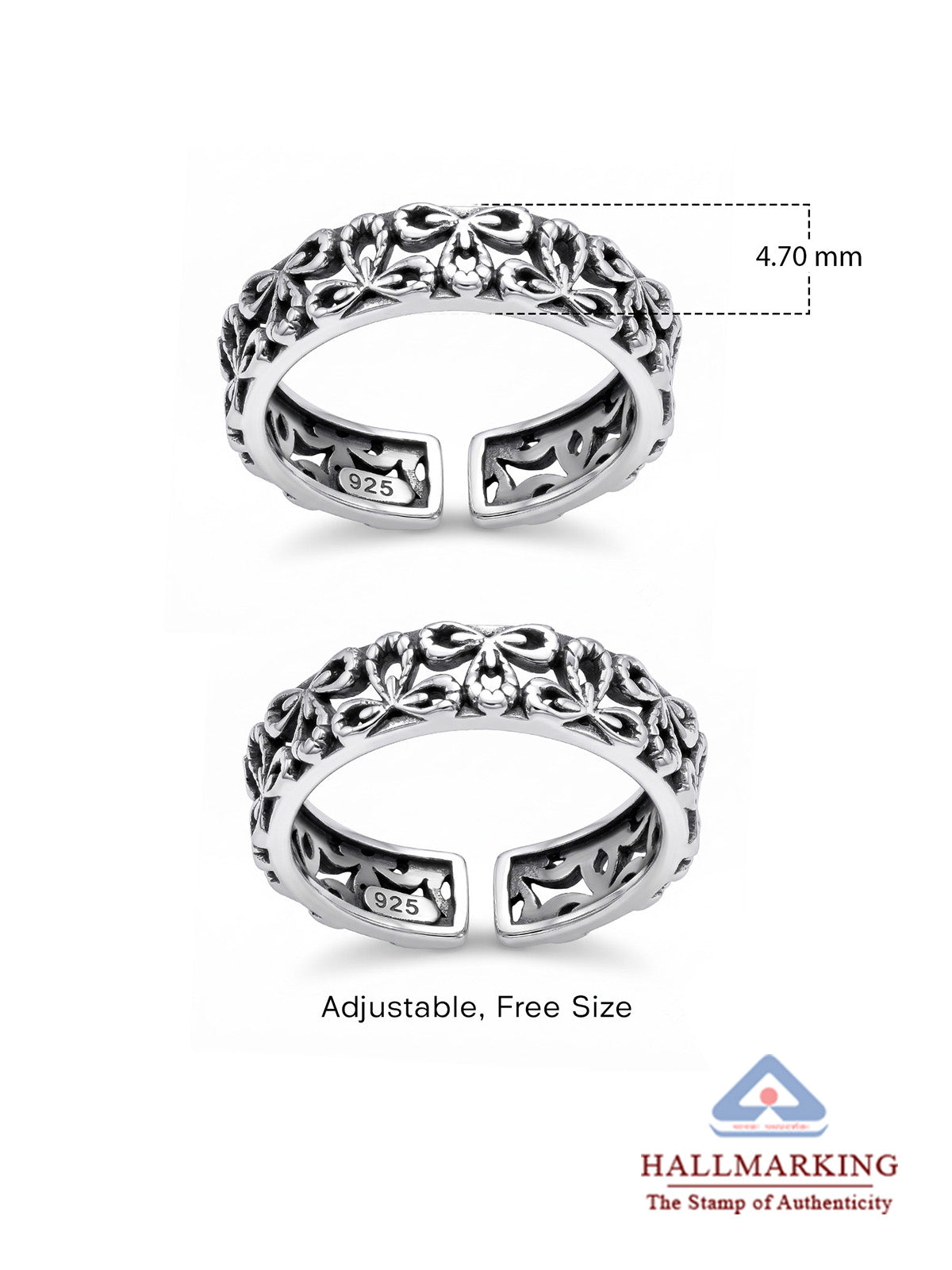Fleurvine Floral Open Toe Ring
