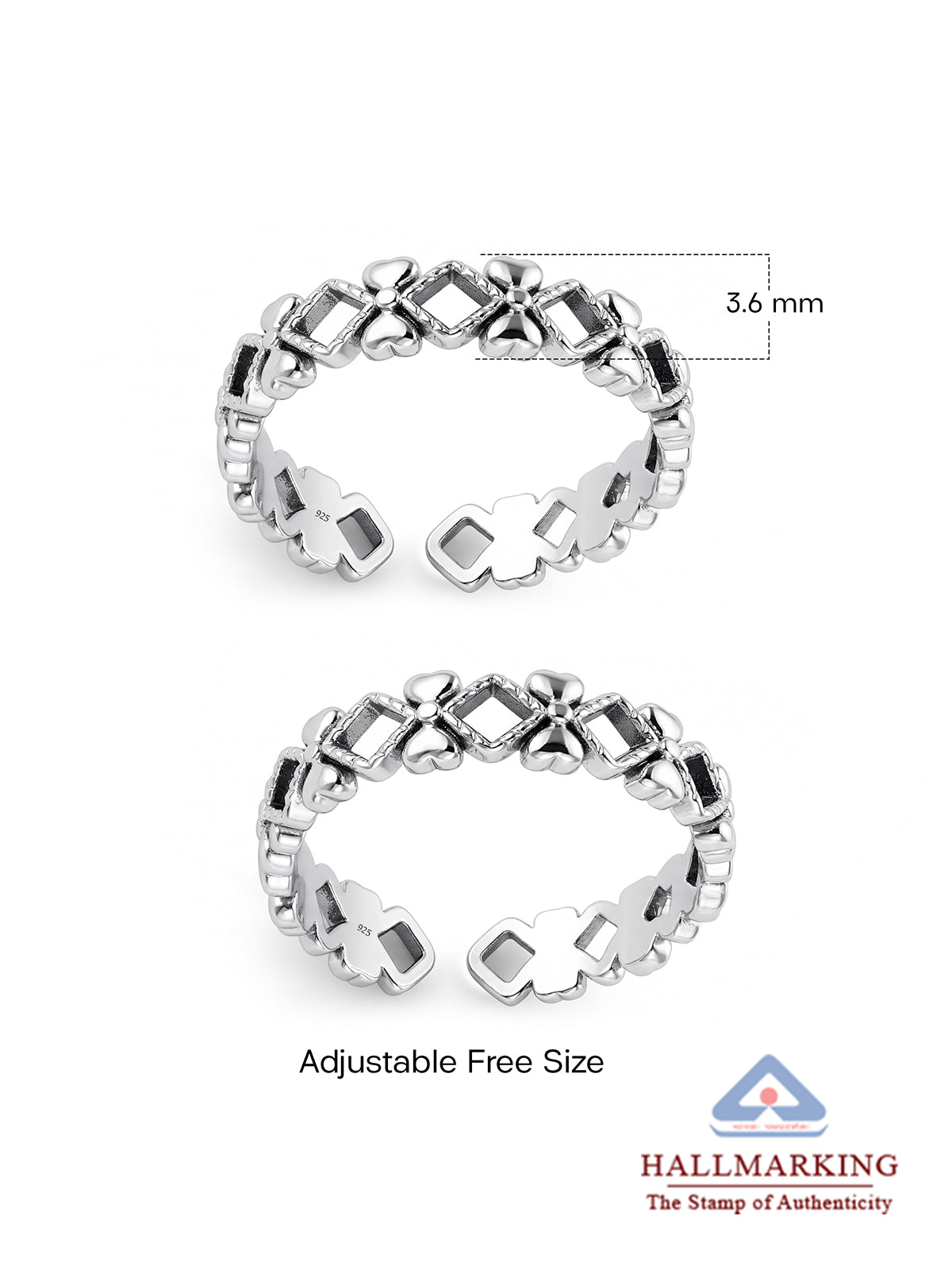 Geometric Open Toe Ring