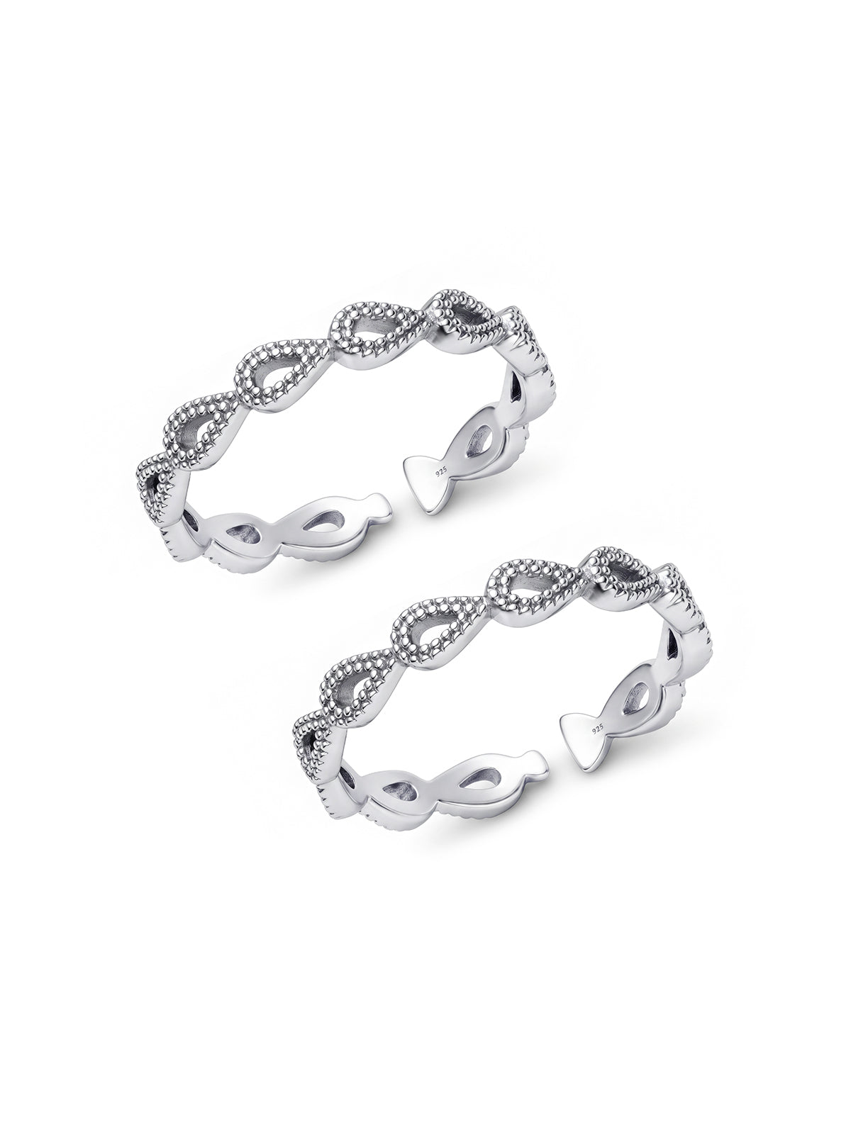 Twisted Teardrop Open Toe Ring