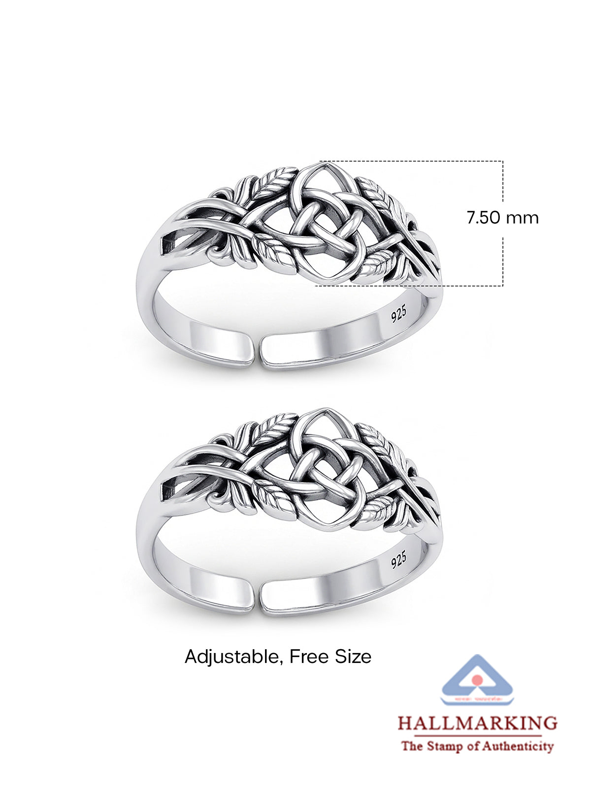 Leaf Knot Adjustable Toe Ring