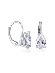 Rhodium Shine Drop Earrings