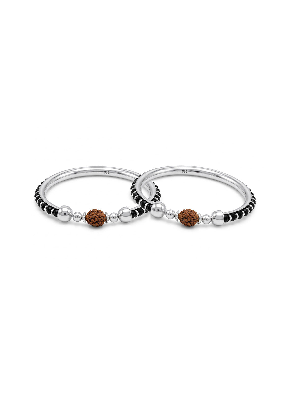 Silver Rudraksha Nazariya Bangles for Kids