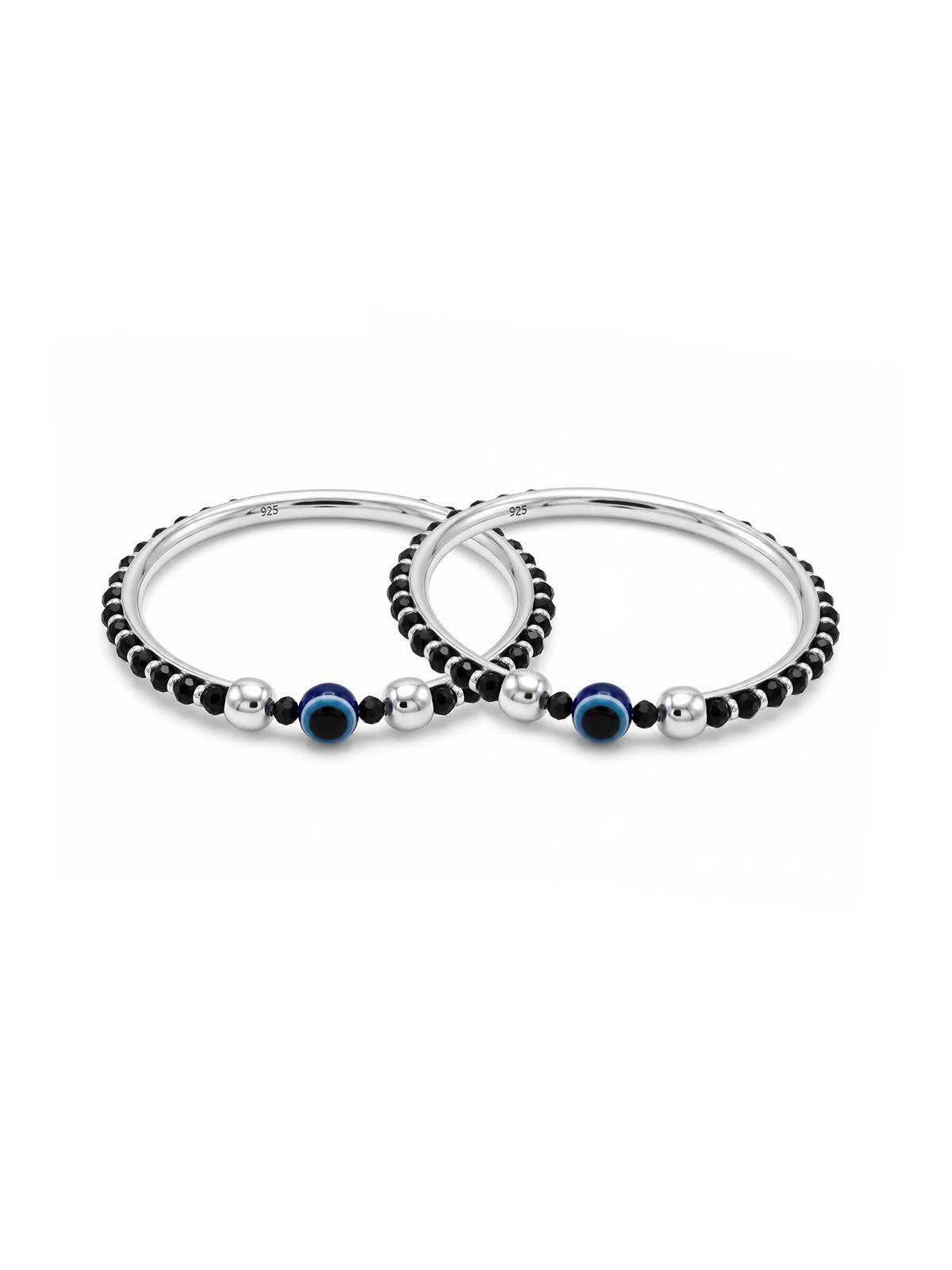 Silver Evil Eye Nazariya Bangles for Kids