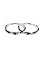 Silver Evil Eye Nazariya Bangles for Kids
