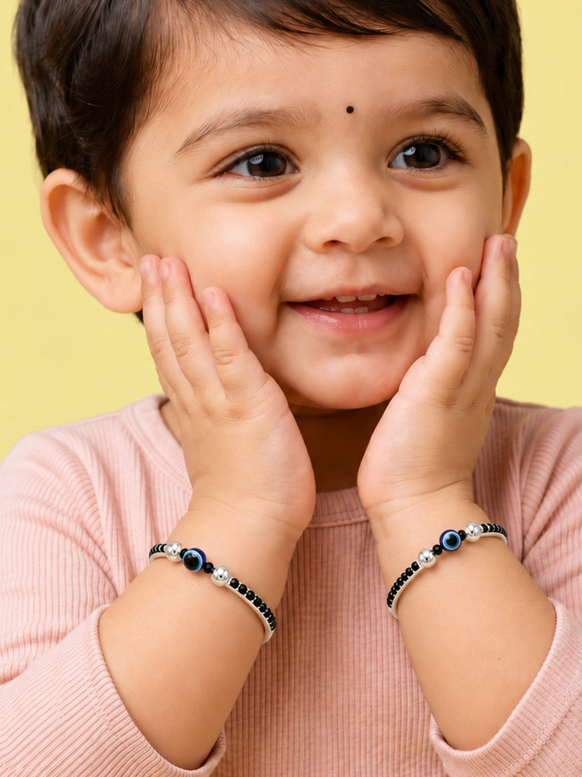 Silver Evil Eye Nazariya Bangles for Kids