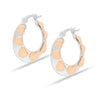 925 Sterling Silver Two-Tone Multi Heart Hoop Earrings for Women Teen