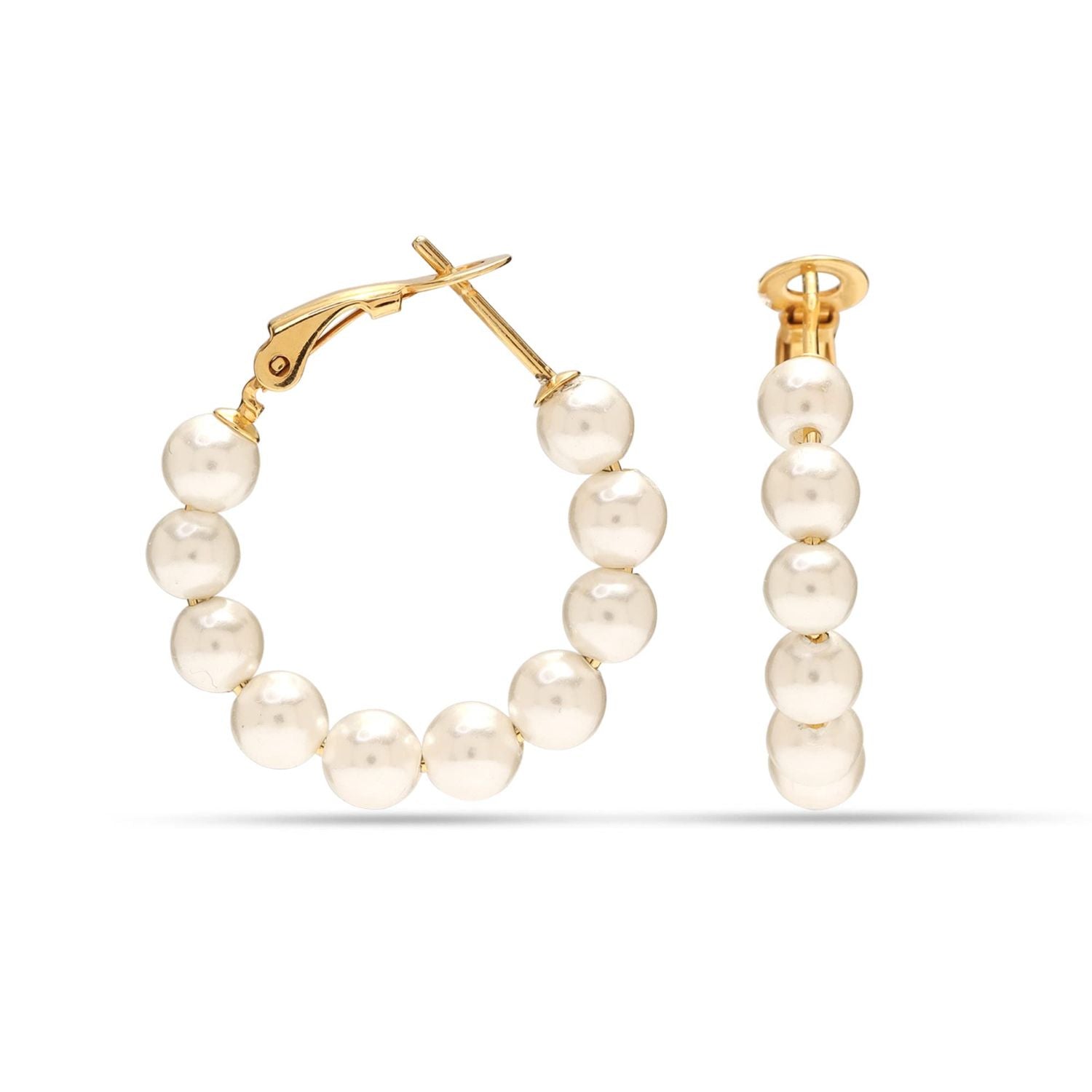 Gold Click-Top Hoop Earrings