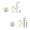 925 Sterling Silver Small Pearl Hoop Earring Gold Plated Round Pearl Earrings Women and Girls