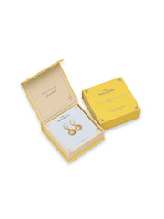 Gold Mother-of-Pearl Leverback Earrings
